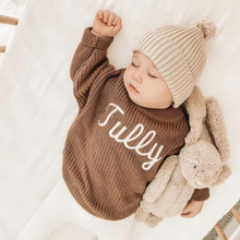 Load image into Gallery viewer, Personalised Knitted Jumper | Chocolate