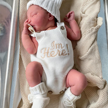 Load image into Gallery viewer, I'm Here Baby Romper | White