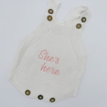 Load image into Gallery viewer, I'm Here Baby Romper | White