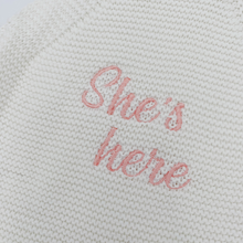 Load image into Gallery viewer, I'm Here Baby Romper | White