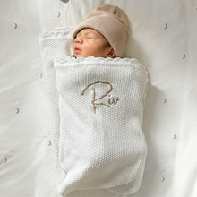 Load image into Gallery viewer, Personalised Baby Blanket | White