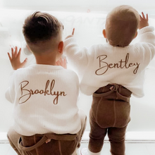 Load image into Gallery viewer, Personalised Knitted Jumper | White