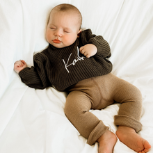 Load image into Gallery viewer, Personalised Knitted Jumper | Army Green