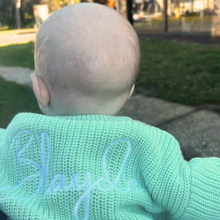 Load image into Gallery viewer, Personalised Knitted Jumper | Mint
