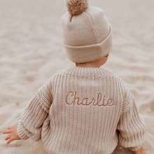 Load image into Gallery viewer, Personalised Knitted Jumper | Sand