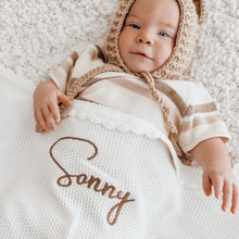 Load image into Gallery viewer, Personalised Baby Blanket | White