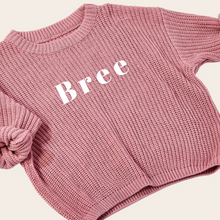 Load image into Gallery viewer, Personalised Knitted Jumper | Blush Pink