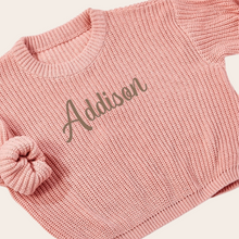 Load image into Gallery viewer, Personalised Knitted Jumper | Peach Color
