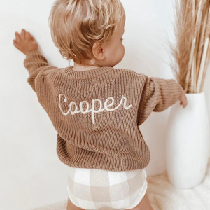 Personalised Knitted Jumper | Caramel