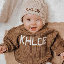 Load image into Gallery viewer, Personalised Knitted Jumper | Chocolate
