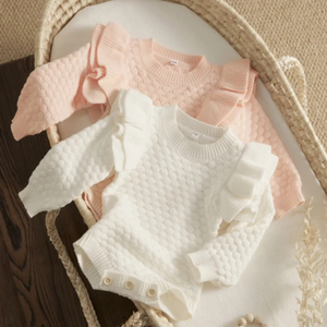 Personalised Frilled Knitted Romper