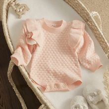 Load image into Gallery viewer, Personalised Frilled Knitted Romper
