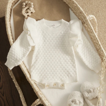 Load image into Gallery viewer, Personalised Frilled Knitted Romper
