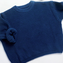 Load image into Gallery viewer, Personalised Knitted Jumper | Navy Blue
