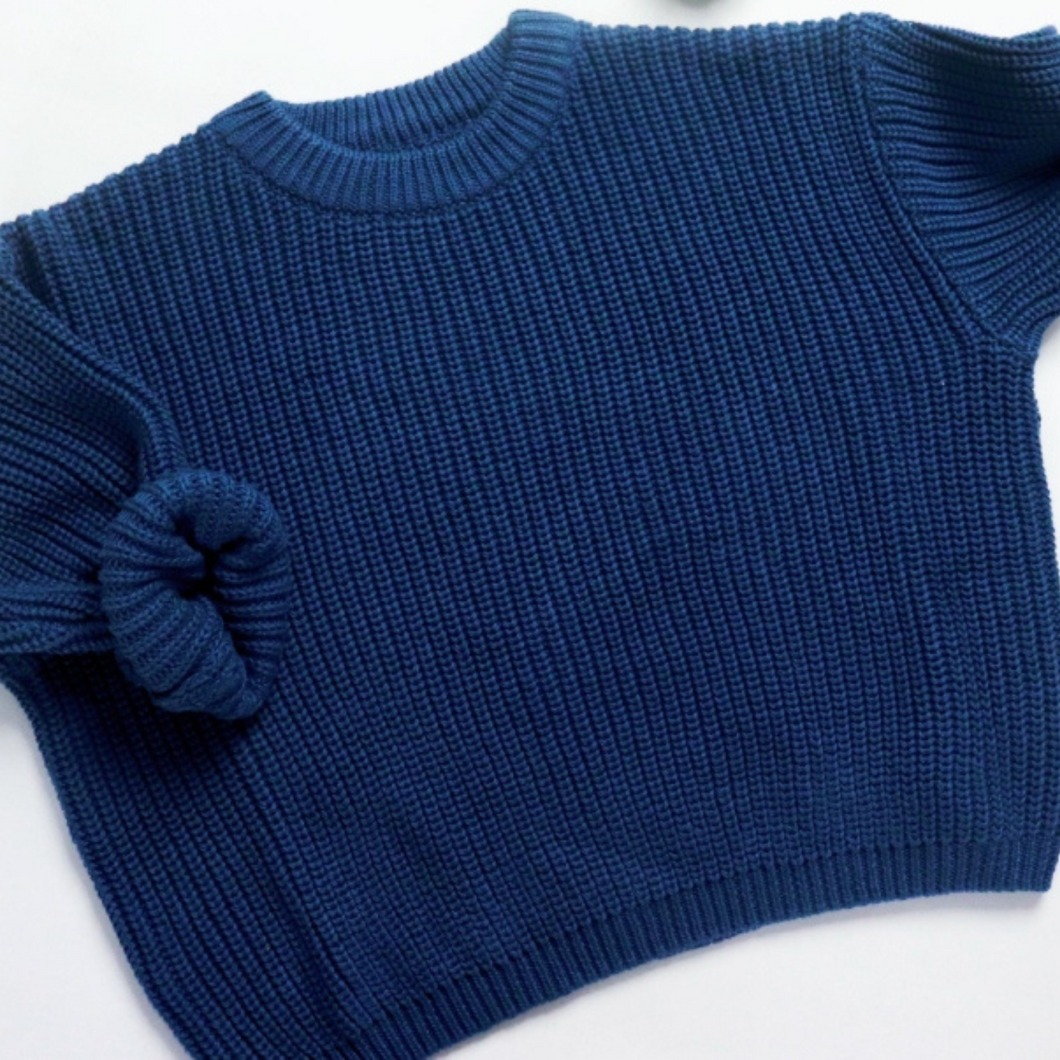 Personalised Knitted Jumper | Navy Blue