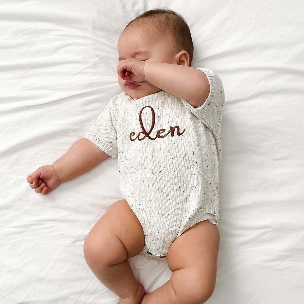 Personalised Baby Romper | Milk Sprinkle