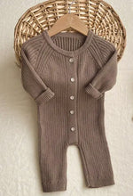 Load image into Gallery viewer, KNIT ROMPER | CHOCOLATE
